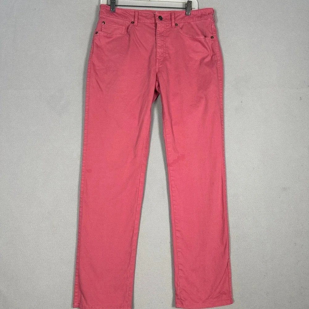 Peter Millar Pants Mens 32x32 Pink 5 Pocket Straight Leg Golf Casual Jean Cut